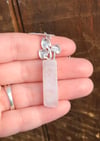 Mushroom Grove Handmade Sterling Silver & Rose Quartz Necklace 