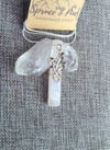 Mushroom Grove Handmade Sterling Silver & Rose Quartz Necklace 