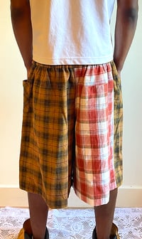 Image 5 of CHECK SHORTS - ORANGE - SIZE M