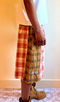 Image 4 of CHECK SHORTS - ORANGE - SIZE M