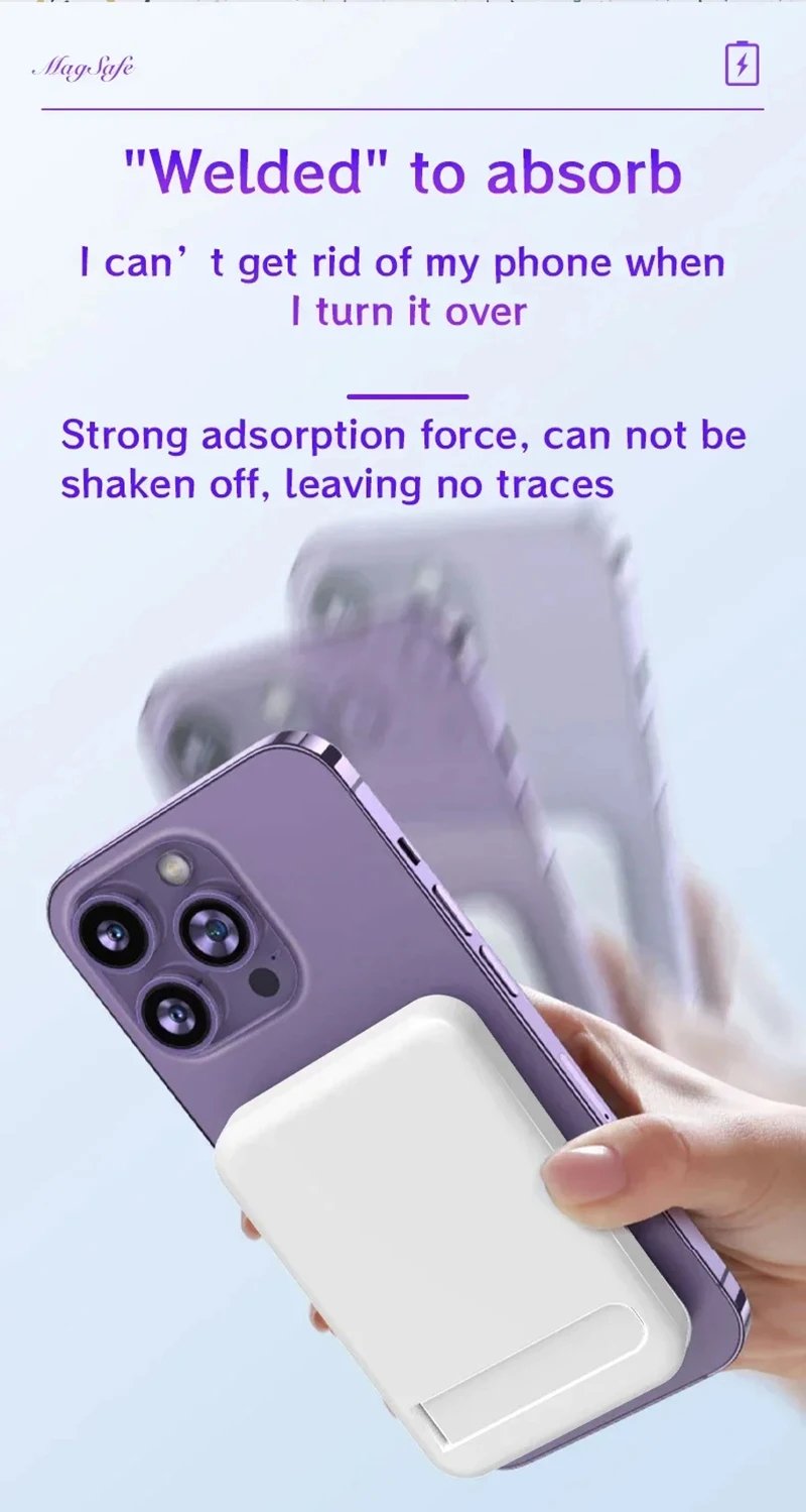 MSL 50000mAh Wireless Magnetic Power Bank - 22.5W Super Fast Charging External Battery Charger