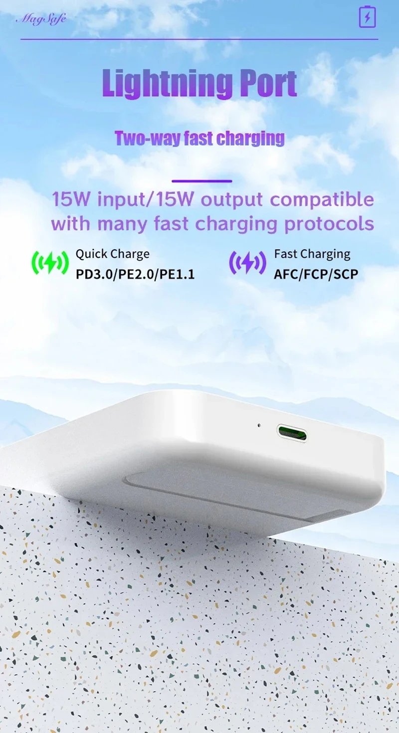 MSL 50000mAh Wireless Magnetic Power Bank - 22.5W Super Fast Charging External Battery Charger
