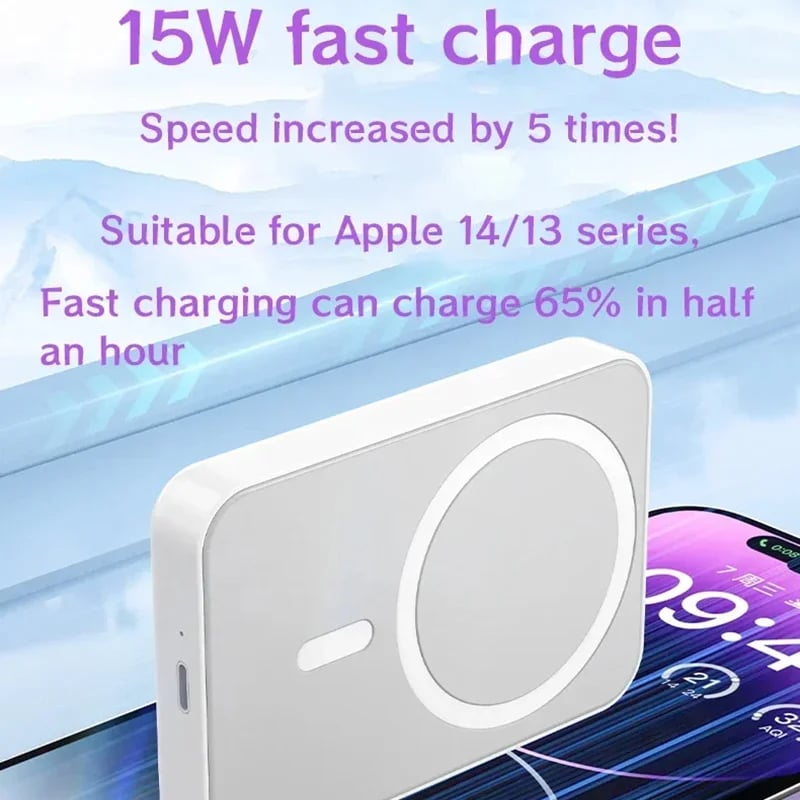 MSL 50000mAh Wireless Magnetic Power Bank - 22.5W Super Fast Charging External Battery Charger