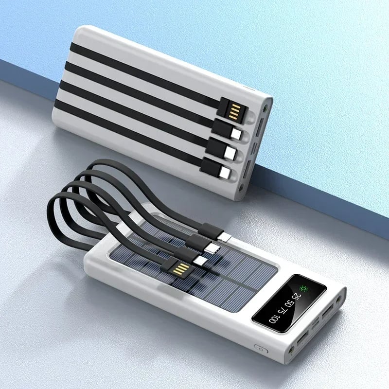 MSL 200000mAh Solar Power Bank - Dual USB Fast Charging Portable Battery