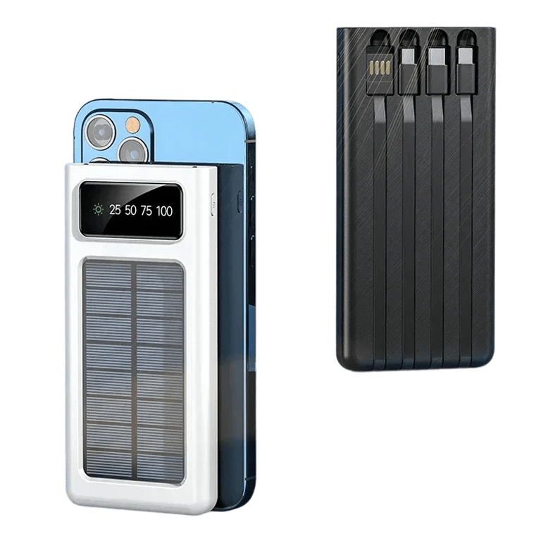 MSL 200000mAh Solar Power Bank - Dual USB Fast Charging Portable Battery