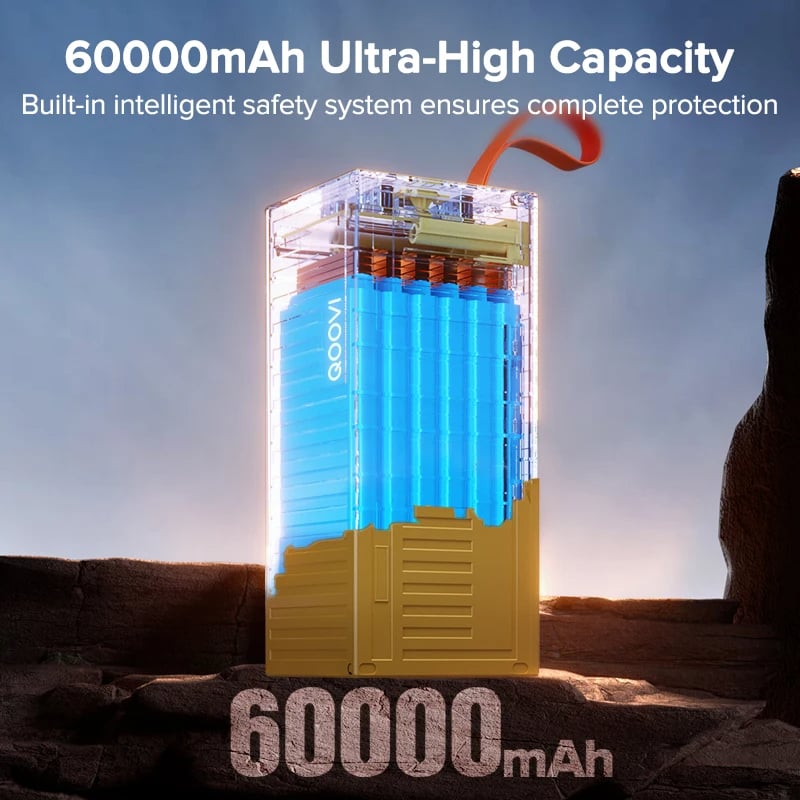 MSL 60000mAh Power Bank - Dual USB Fast Charging Portable Power Station