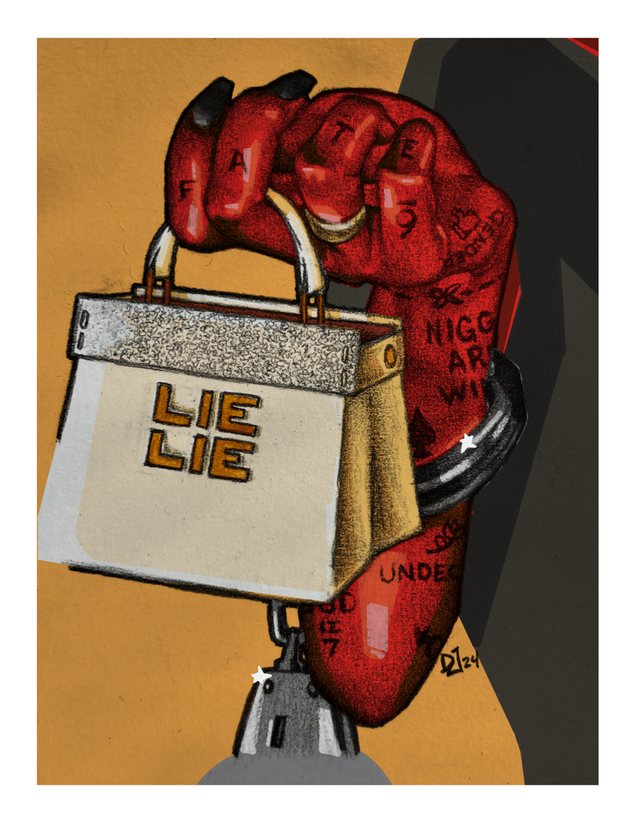 Image of NYFW F/W The Little White Lie Lie Bag - Art Print