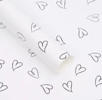 White Floral Paper Hearts Design 