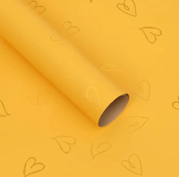 Yellow Floral Paper Hearts Design 