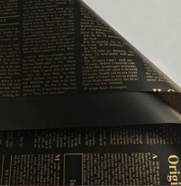 Black Floral Paper Newspaper Design 