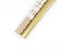 Light Brown with Gold Floral Paper 