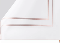 White with Rose Gold Border Floral Paper 