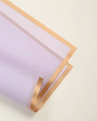 Purple with Rose Gold Border Floral Paper 