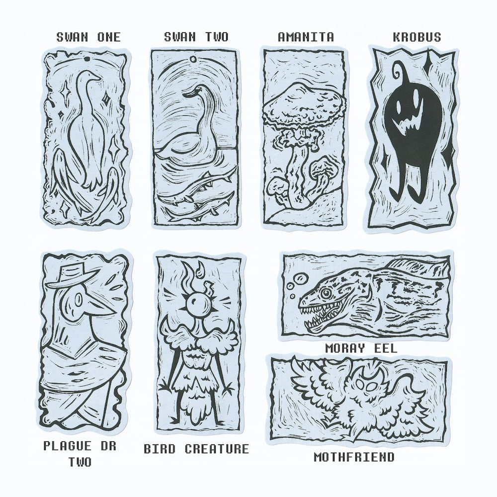 Image of Linocut Label Stickers