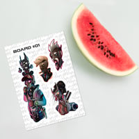 Image 1 of Stickers Board #01 - characters by WAM2024