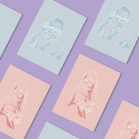 Image 1 of 🌺  Custom one-line-art portrait illustration 🌺
