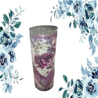 Purple Floral V Split