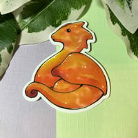 Image 1 of Cute Red Dragon Waterproof Vinyl Sticker