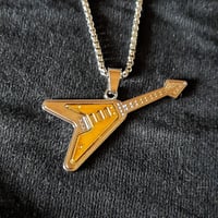 Flying V guitar pendant