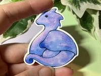 Image 2 of Cute Blue Dragon Waterproof Vinyl Sticker