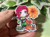 Image 2 of Cute Flower Girl Waterproof Vinyl Sticker