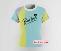Image 1 of Barbie Girl Living In A Barbie World Short Sleeve T-shirt (Turquoise)