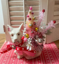 Vintage InThe Pink Scotty Dog Christmas Decoration