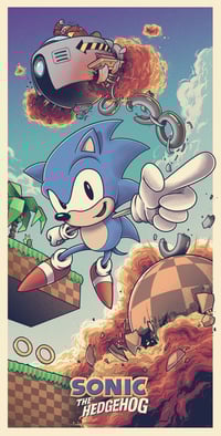 Image 1 of Sonic 1 (1991) 12x24" Fine Art Print