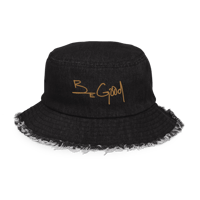 Image 3 of Be Good Distressed Denim Bucket Hat