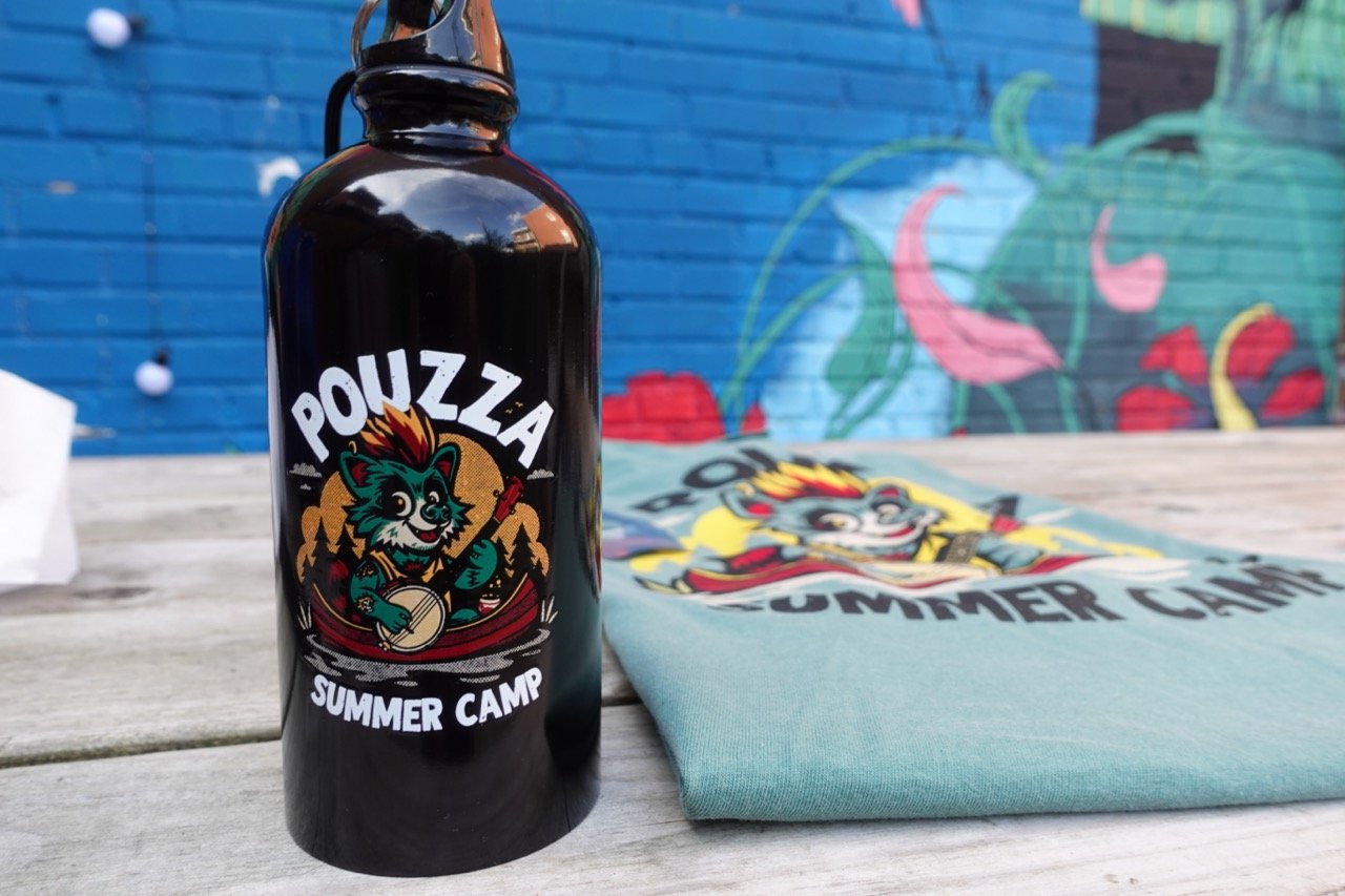 Image of Pouzza " Summer Camp" Bundle ( Bottle, Car Freshener, T-shirt )