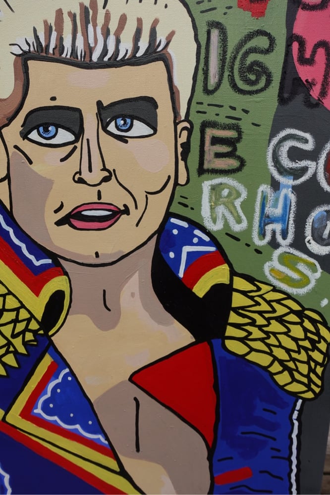 Image de The American Nightmare - Acrylique + huile + pastel  sur toile 24 x 36''