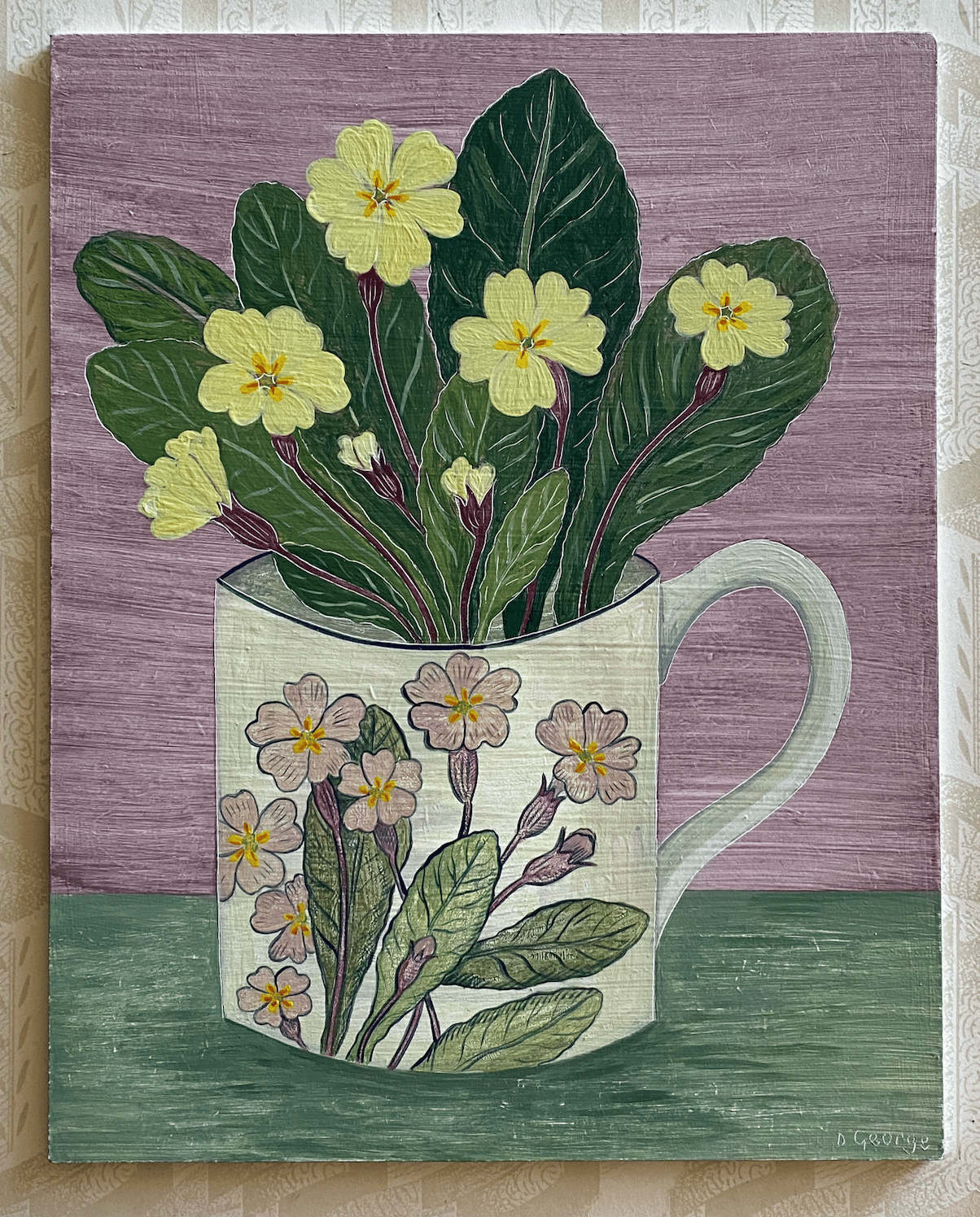 Image of Primrose cup (B) original painting