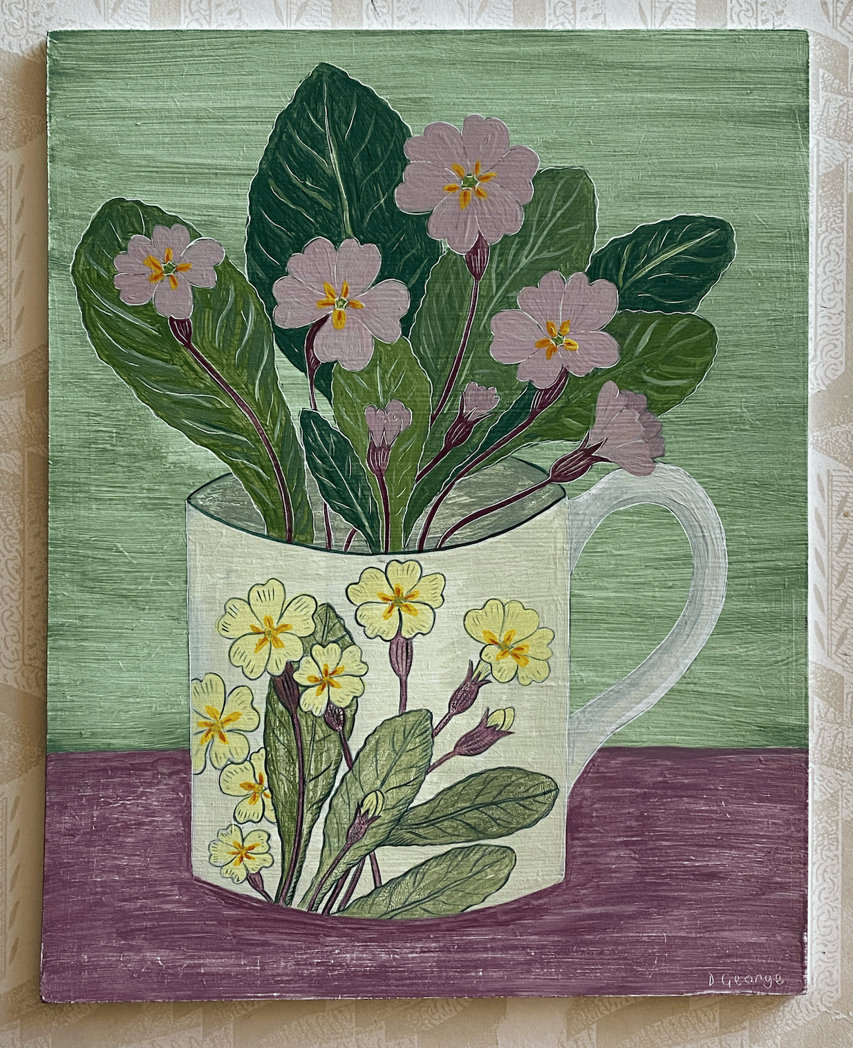 Image of Primrose cup (A) original painting