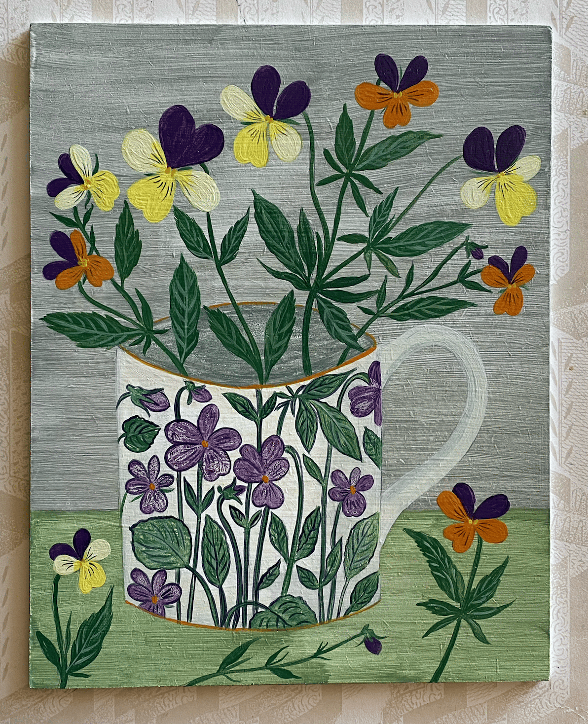 Image of Viola cup original painting