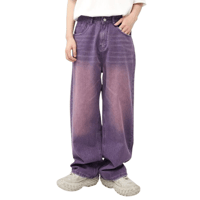 Image 1 of Men's Vintage Style Wide Leg Jeans