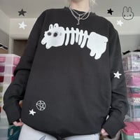 Image 2 of Skelly Bunny Sweater (made 2 order)