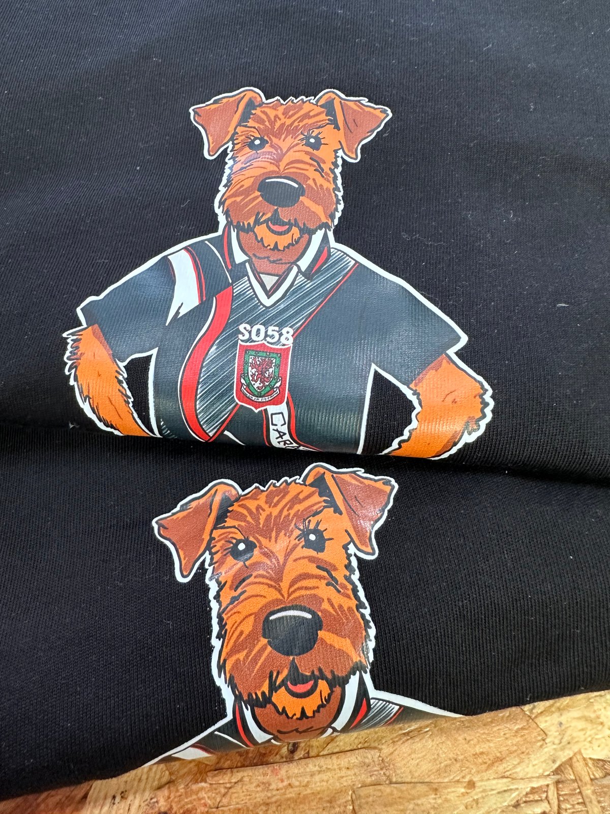 Image of The Welsh Terrier T Shirt in Black 