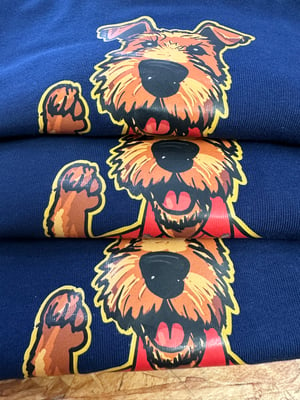 Image of The Welsh Terrier T Shirt in Navy 