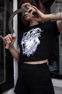 Image 2 of GOAT crop top black