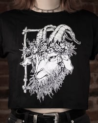 Image 3 of GOAT crop top black