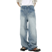 Image 2 of Men's American Style Patchwork Wide Leg Jeans