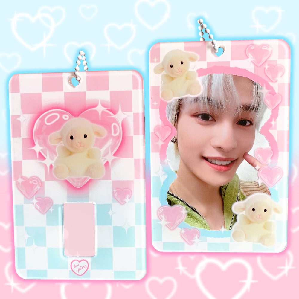 Lamb Plush Acrylic Photocard Holder