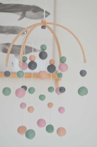 Image 2 of Suspension décorative simple rose baby, mousse, menthe