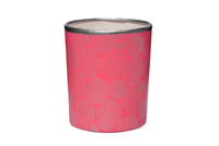 Tealight holder * Silver chrysanthemum * Fuchsia