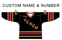 Image 1 of CUSTOM BLACK Authentic Tackle Twill Venom Jersey