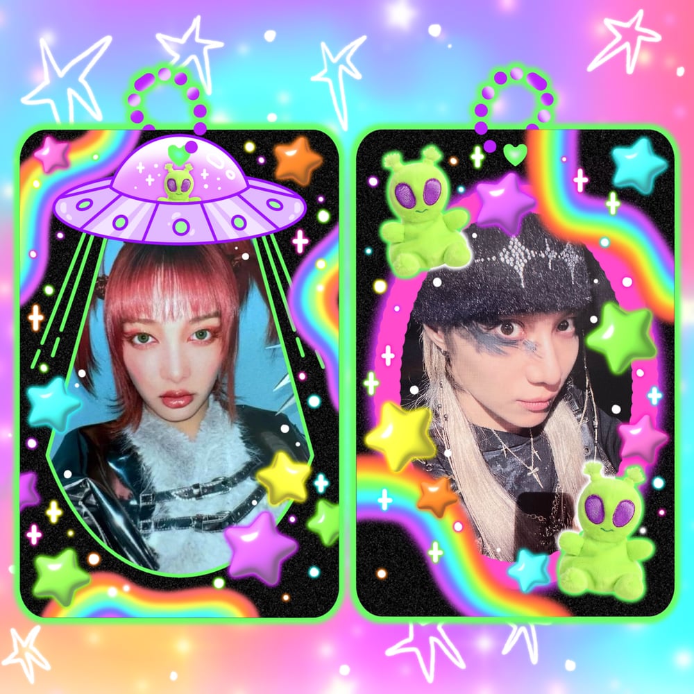 Alien UFO Double Sided Acrylic Photocard Holder