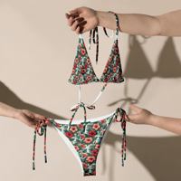 Image 5 of Island Blossom All-over print recycled string bikini [Dèyè Lakay]