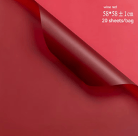 Burgundy Clear Floral Paper 