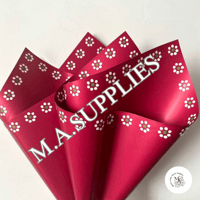 Burgundy Barro Design Floral Paper
