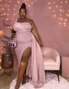 Pink Sequin Gown, was $100+